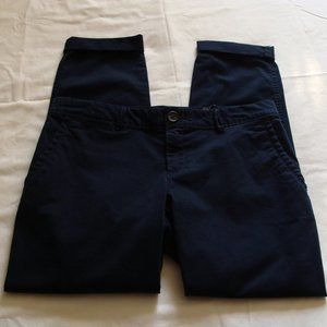 BANANA REPUBLIC Dark Blue "CITY CHINO ANKLE" Casual Pant Sz 0